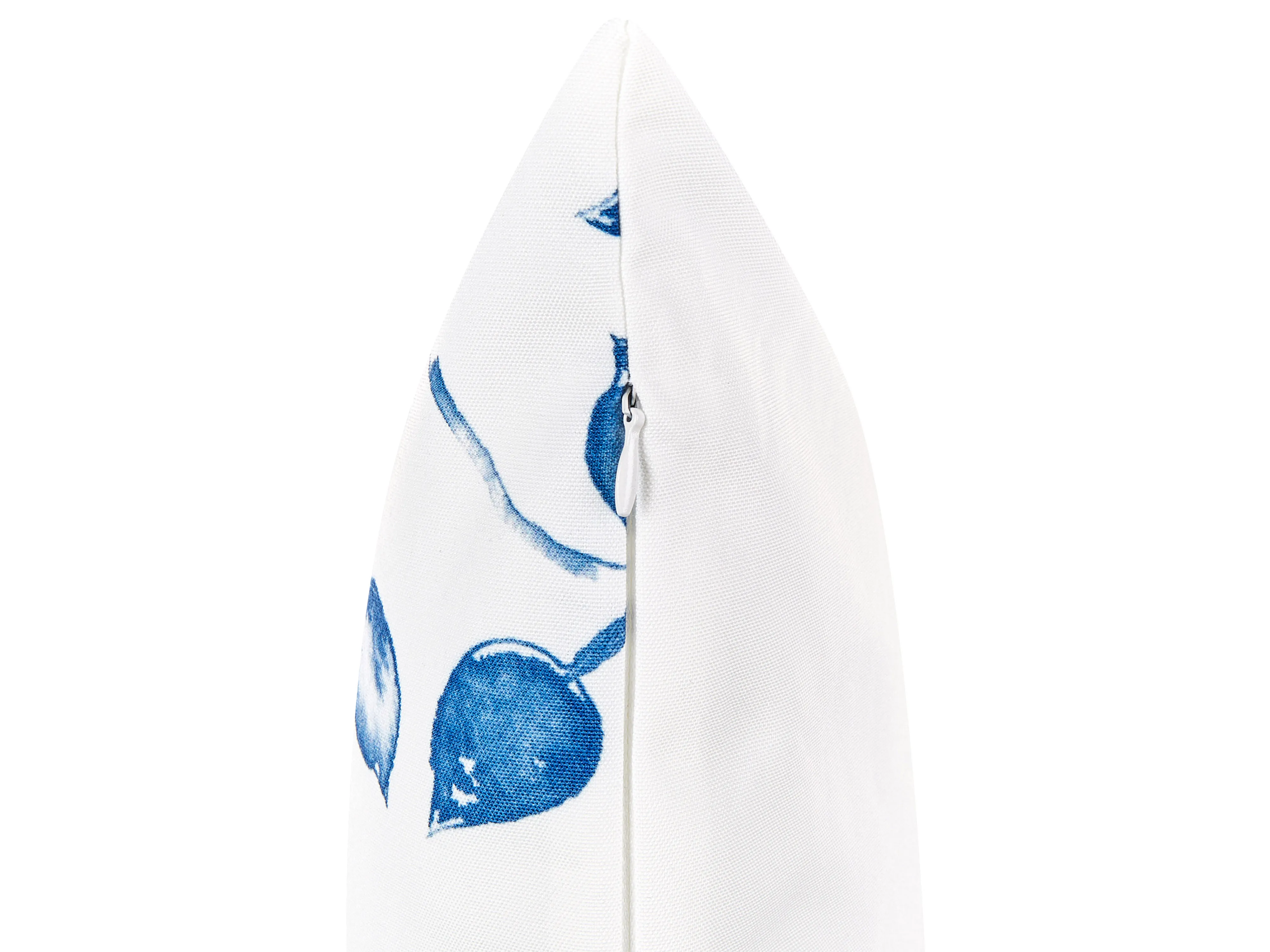 Set van 2 tuinkussens TORBORA bladpatroon 45 x 45 cm Wit Blauw