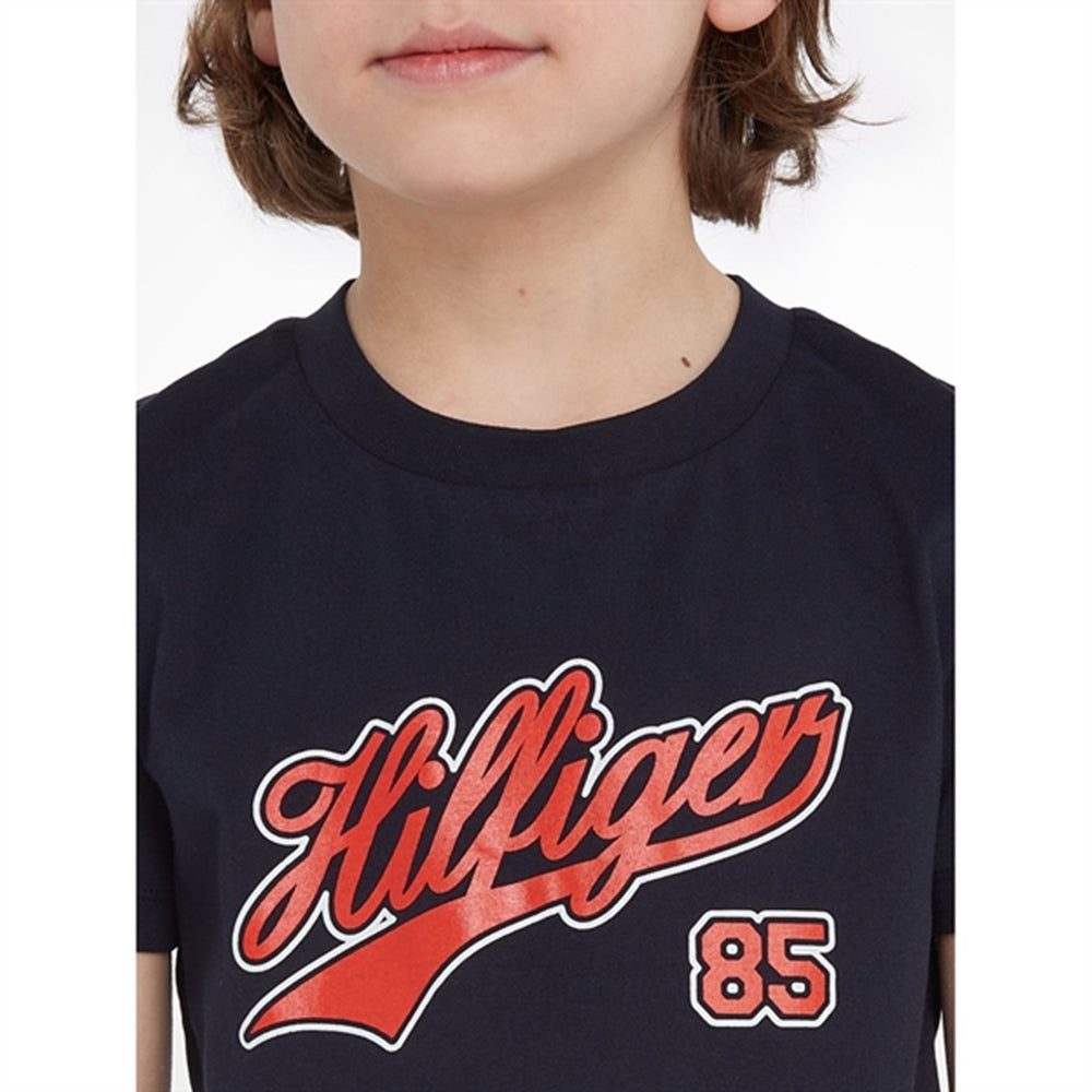 Hilfiger Script T-shirt Desert Sky
