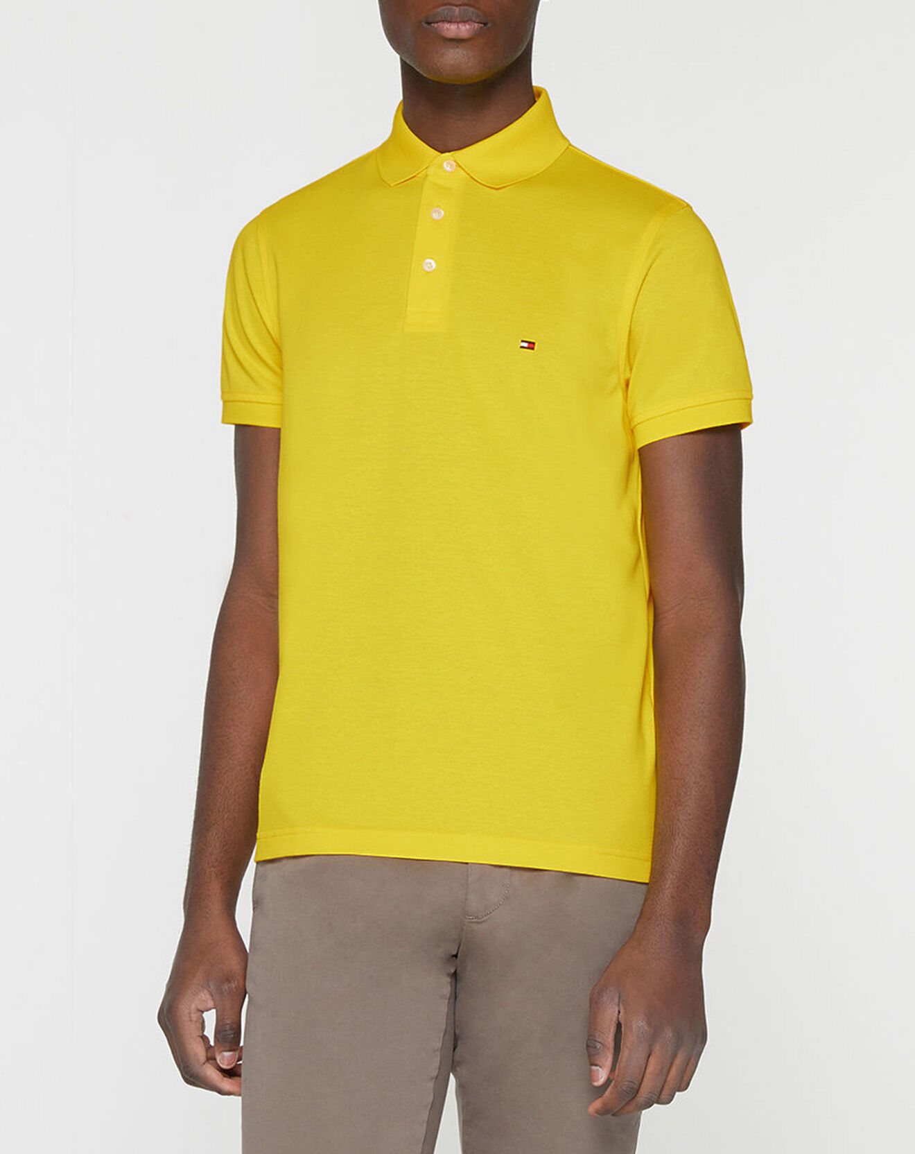 Tommy Hilfiger Polo  Slim 1985 jaune fluo