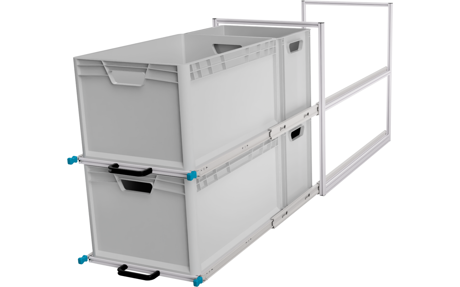 SYS-RACK Kastenwagen Heckauszug Regal-System 94 x 49 x 65,5 cm