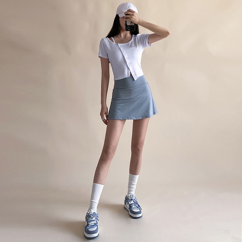 Claduodoe - High Rise Plain Mini Sportrok