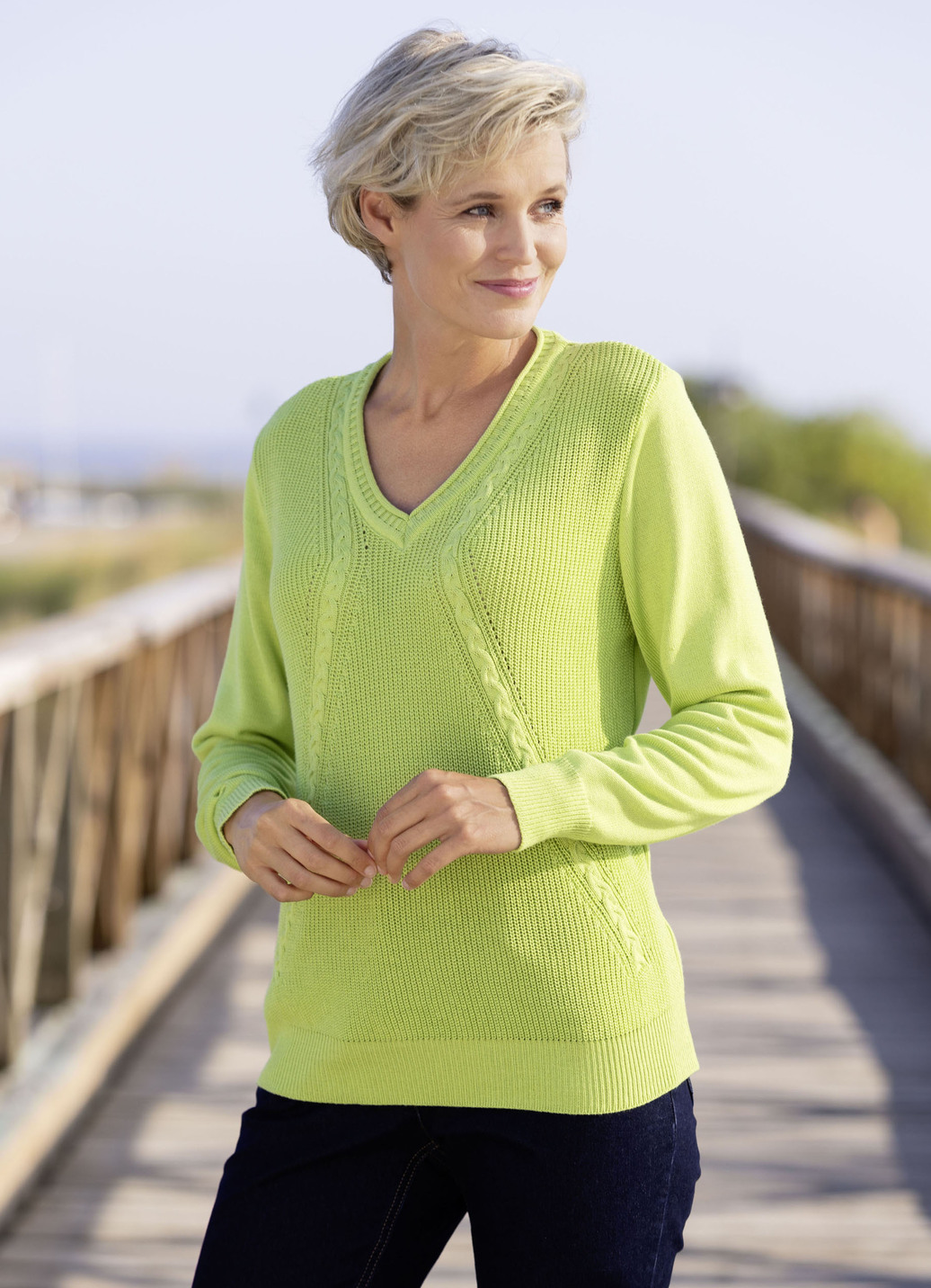 Pullover mit Strukturmix