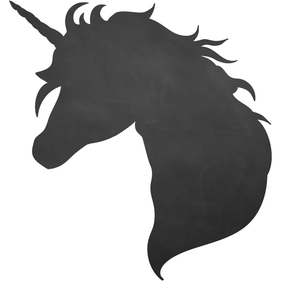Nikima Wandtattoo 005 Einhorn - selbstklebende Tafelfolie Kreidefolie inkl. 3 Stück Kreide schwarz
