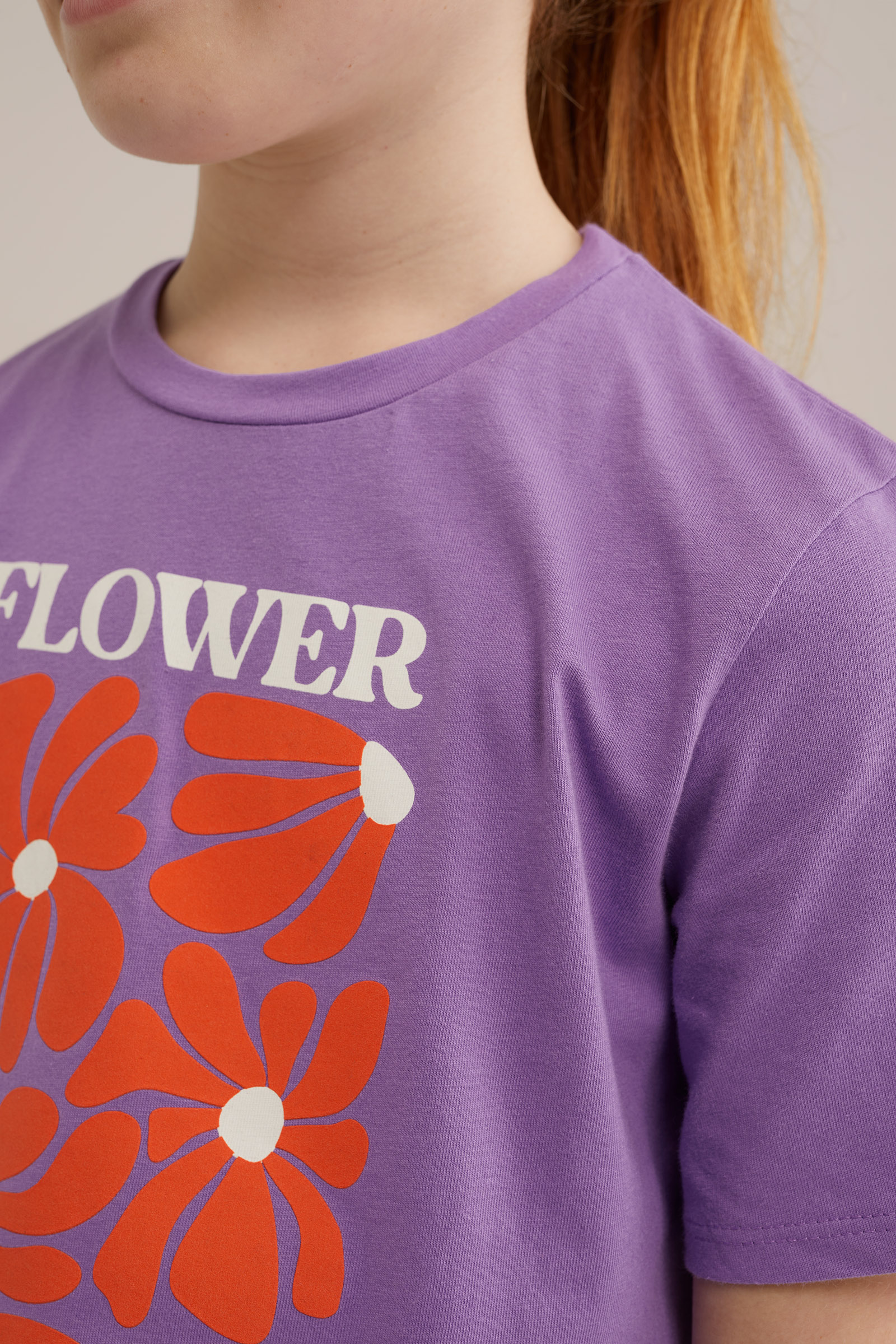 Meisjes pyjamaset met dessin WE Fashion Lichtpaars