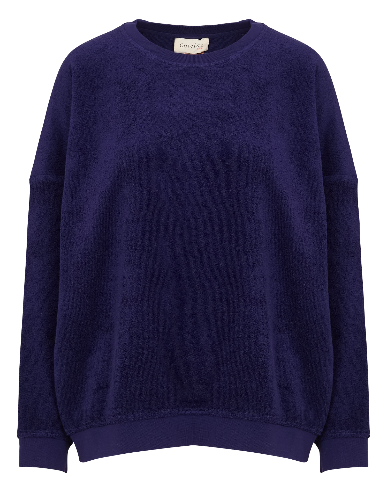 Sweat éponge en coton| Bleu