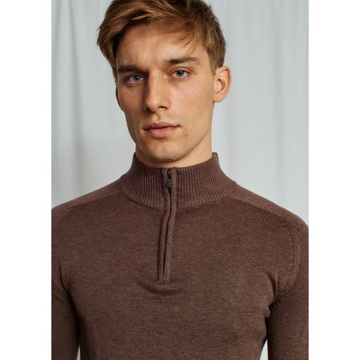 Bruun & Stengade Pelle Striktrøje, Brown, XL