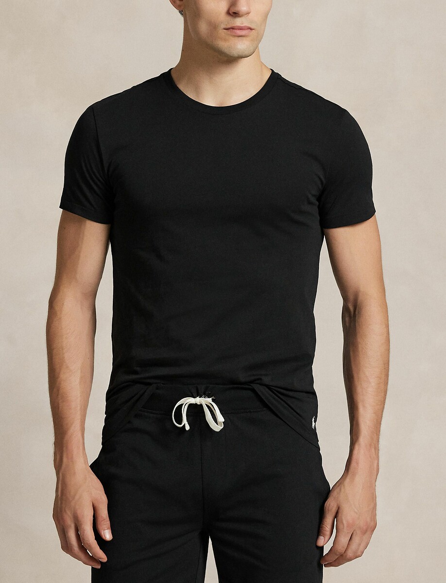 POLO RALPH LAUREN<br>Conjunto de 3 camisas ajustadas com gola redonda