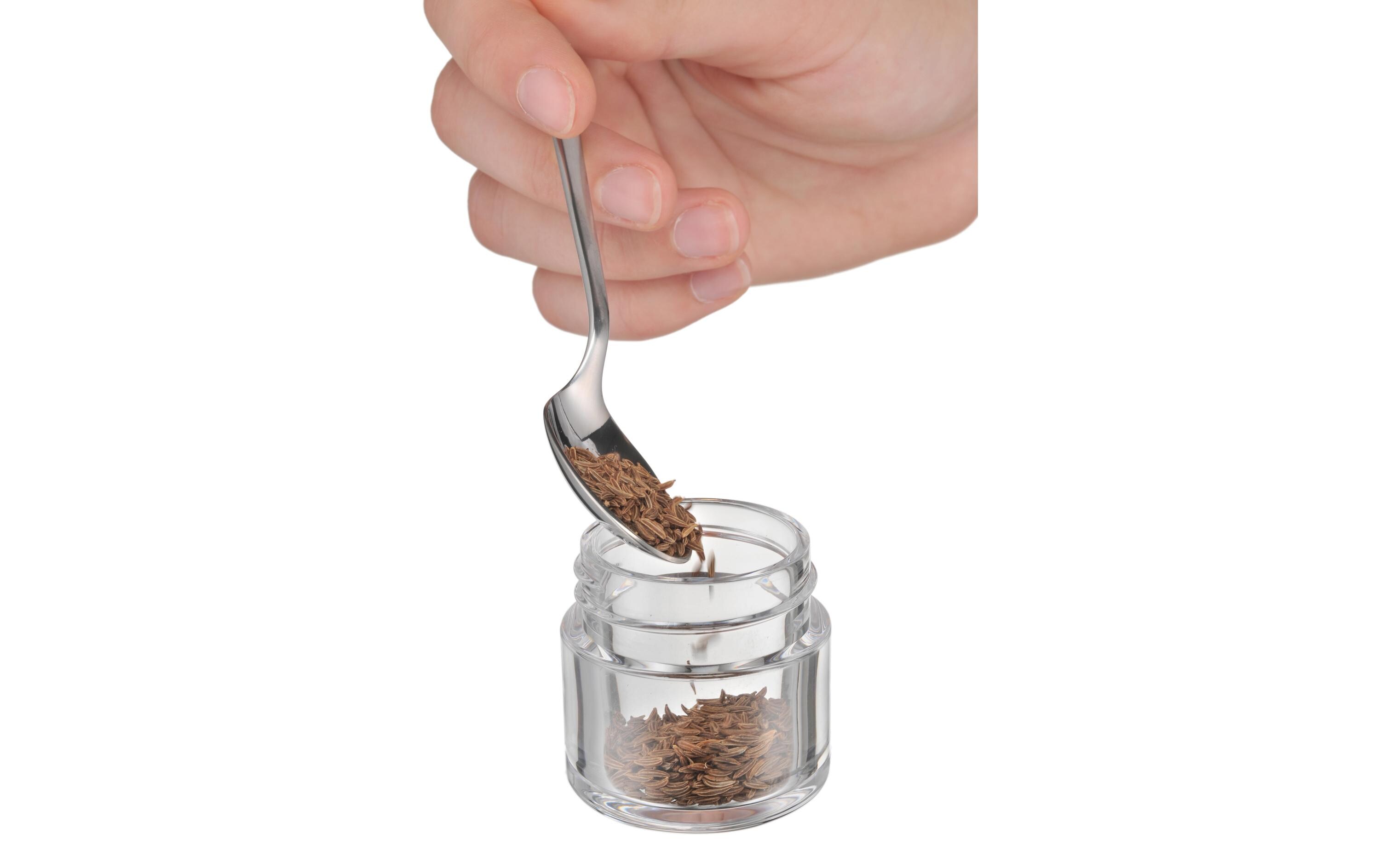 Chili- und Gewürzschneider 10.5 cm, TransparentGewürzeschneider aus Edelstahl