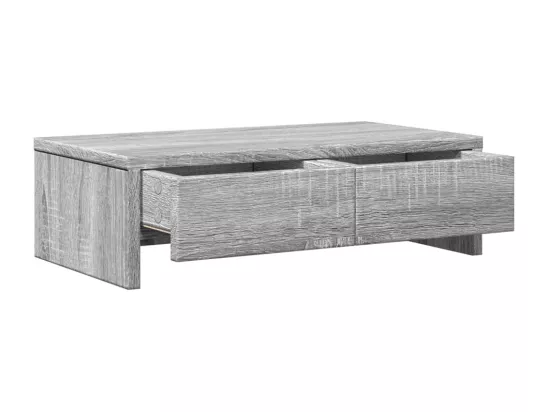Support de moniteur avec tiroirs sonoma gris bois d'ingénierie