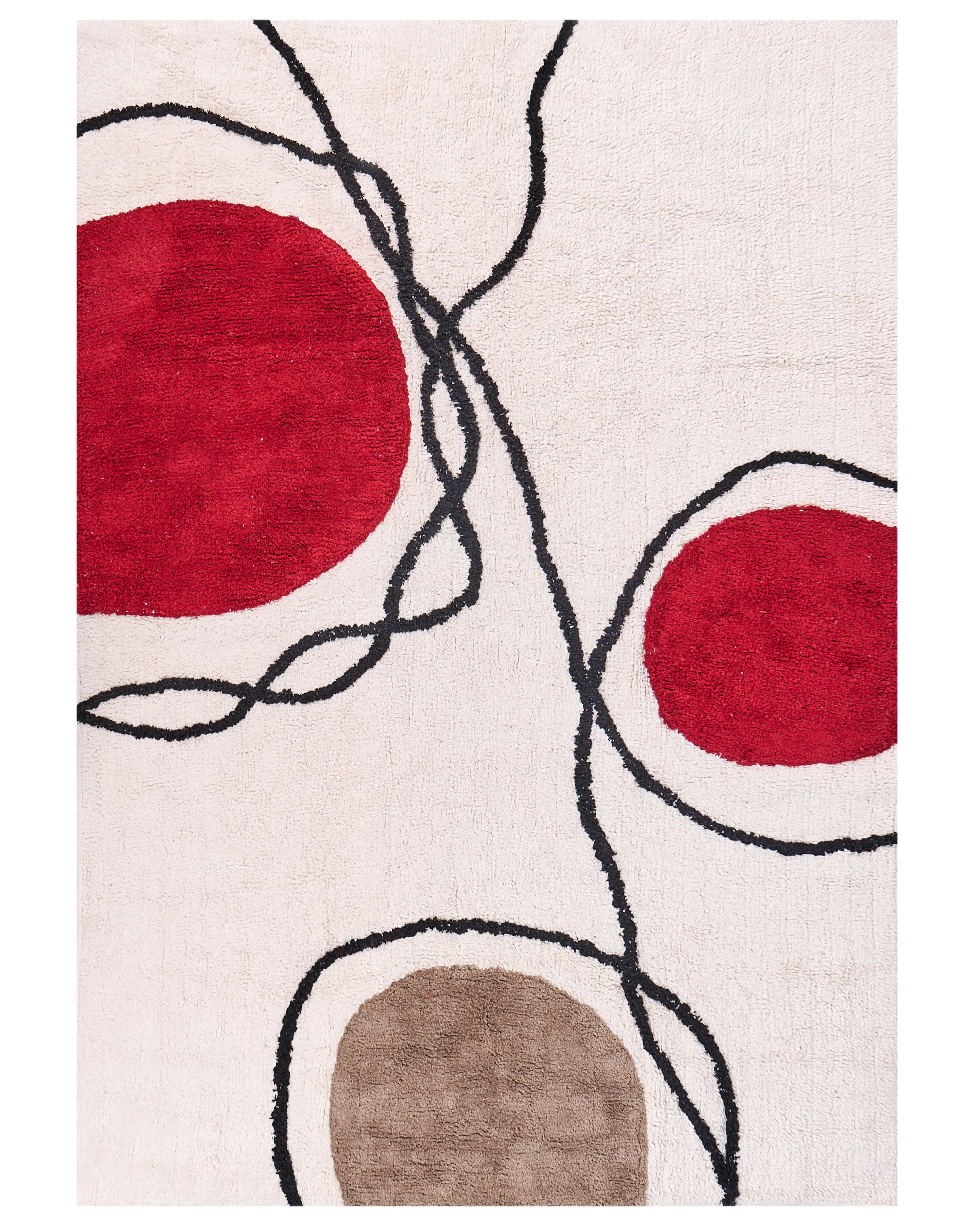 Vloerkleed BOLAT Beige 160 x 230 cm Katoen