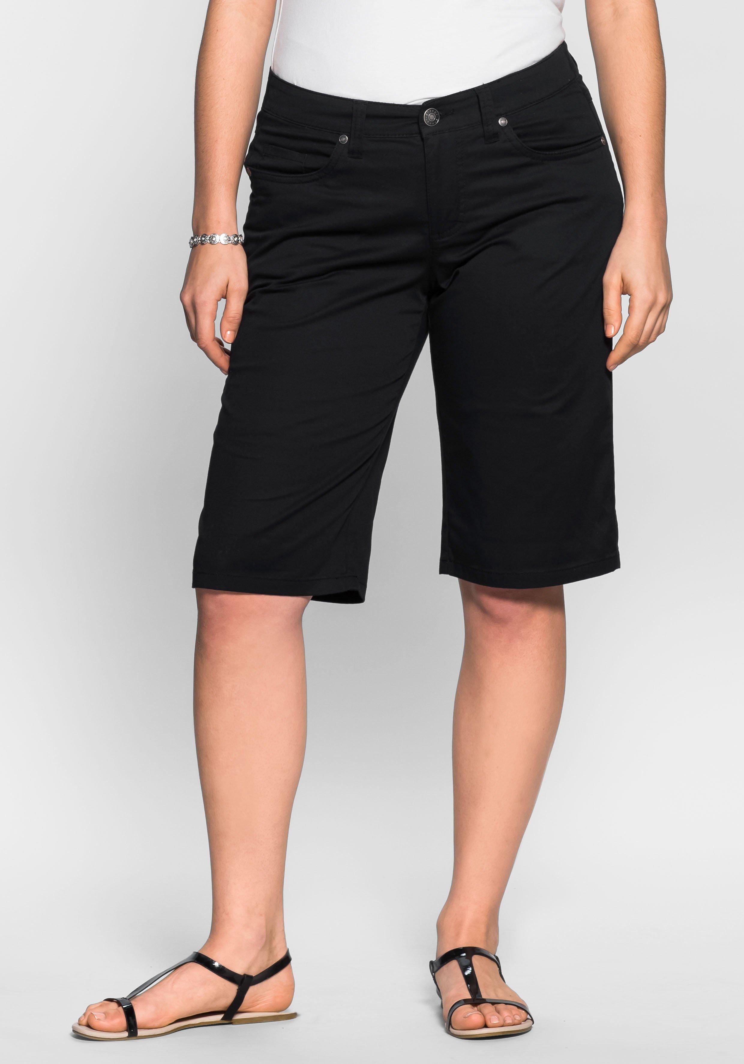 Bermudas in 5-Pocket-Form, aus Baumwoll-Twill
