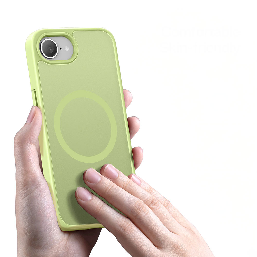 iPhone 16e MagSafe Hybrid Hardcase Hülle mit TPU Bumper - Grün