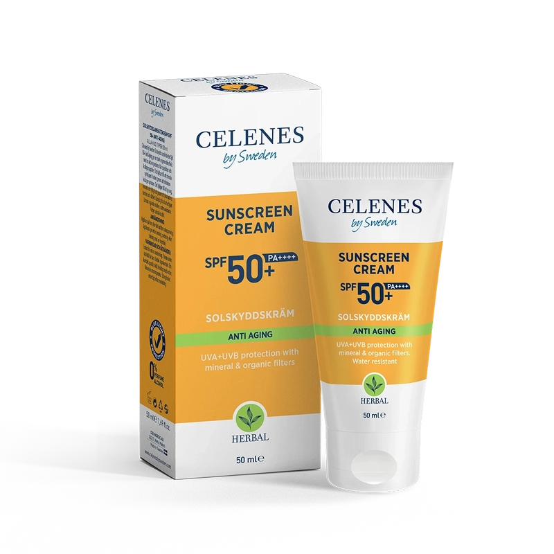Celenes Herbal Sunscreen Face Cream Anti Aging SPF 50 - 50 ml