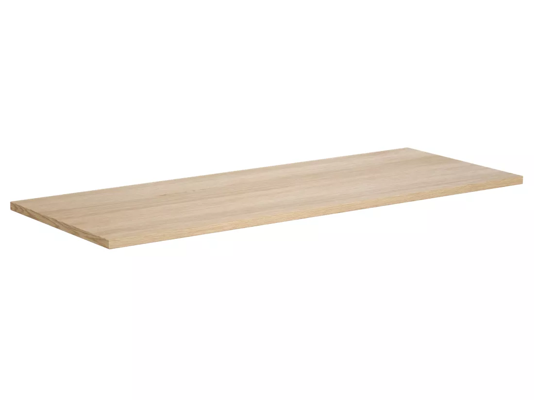 Meuble de salle de bain suspendu avec double vasque à poser - Placage chêne - 120 cm - MILIPAM