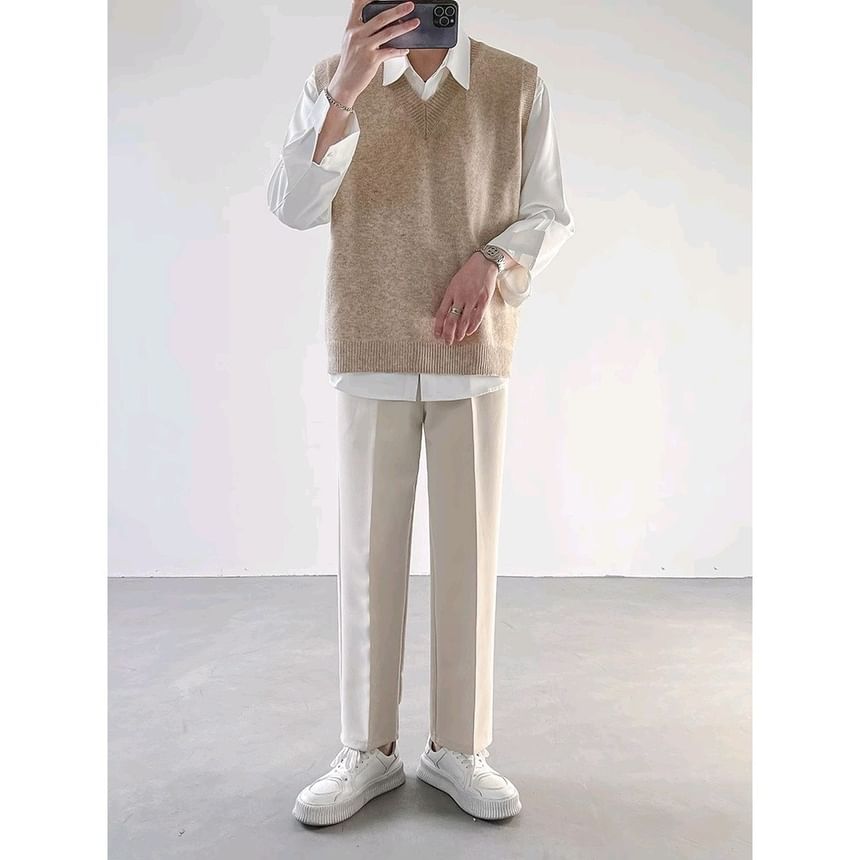 GRAYCIOUS - V-hals effen trui-vest