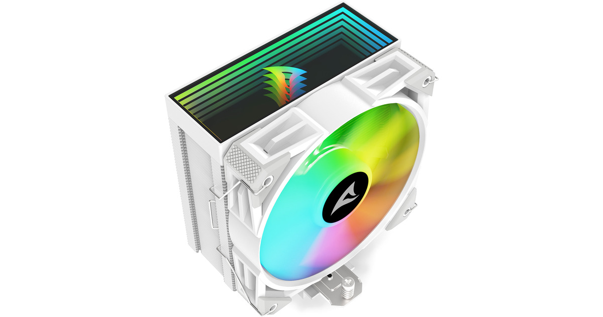 SharkoonA40 RGB CPU-koeler  (Wit, 4-pins PWM fan-connector)