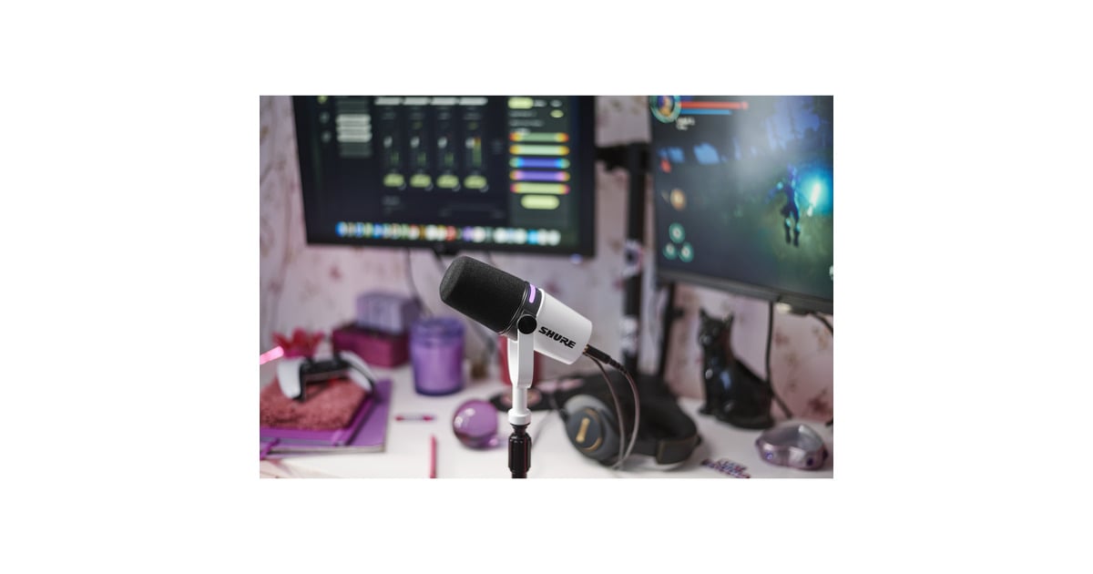 SHUREMV7+ Podcastmicrofoon  (Wit)