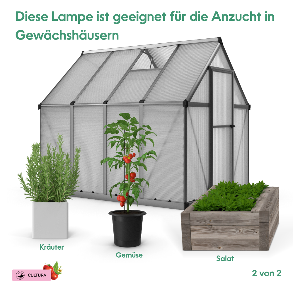 GrowLight Quattro - Parus by Venso LED Plantenlamp 35W, Zaailinglamp LED Plantenlamp Full Spectrum, Overwinterende Plantenlamp Venso Ecosolutions Plantenlamp, Plantenlamp Zaailing, Plantenlamp LED