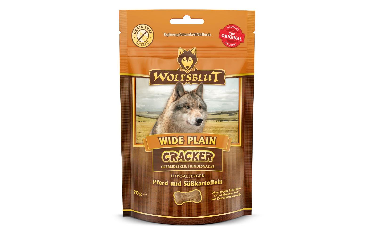 Snack Cracker Wide Plain, 70gErgänzungsfuttermittel für Hunde