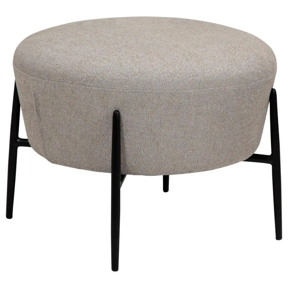 Hioshop Orbit Dan-Form poef bouclé lichtgrijs