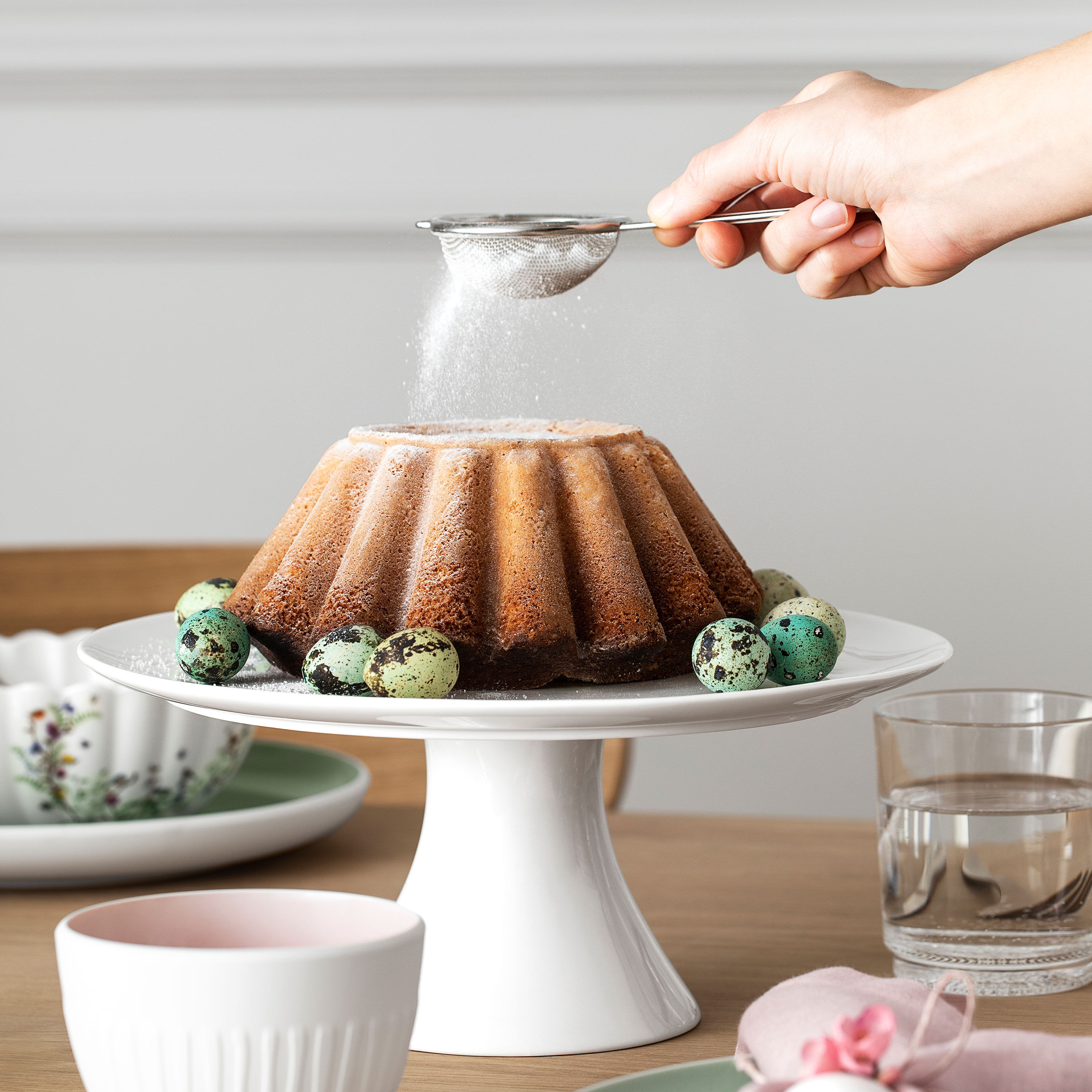 For Me Cake stand White, 12'', Premium Porcelain