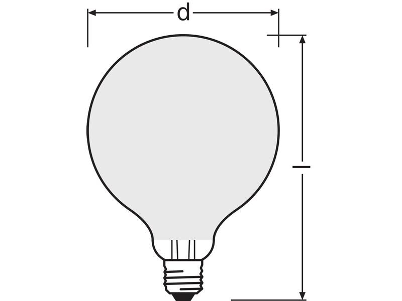 OSRAM Lampe Star Retrofit Globe, 6.5W, E27 Warmweiss LED-Lampe, klassische Ballform