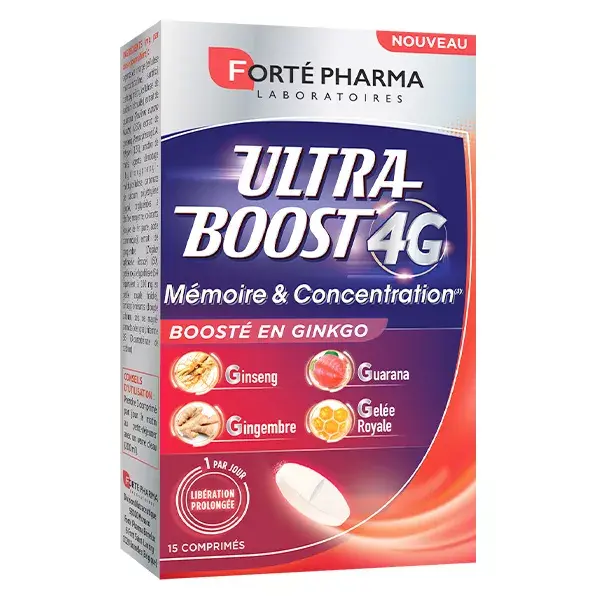 Forté Pharma Ultra Boost 4G Memória Concentração Ginkgo 15 comprimidos