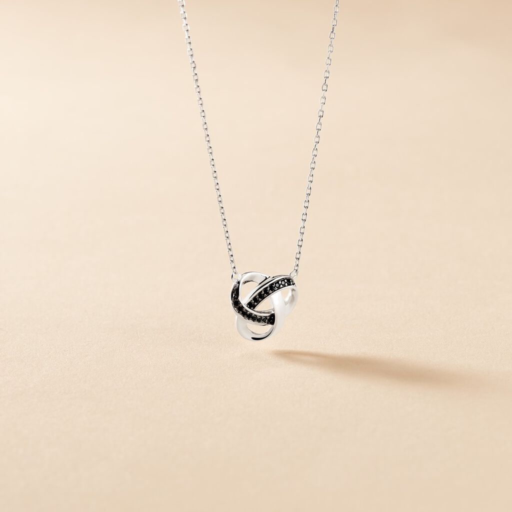 Collier Melina Argent Blanc Oxyde De Zirconium
