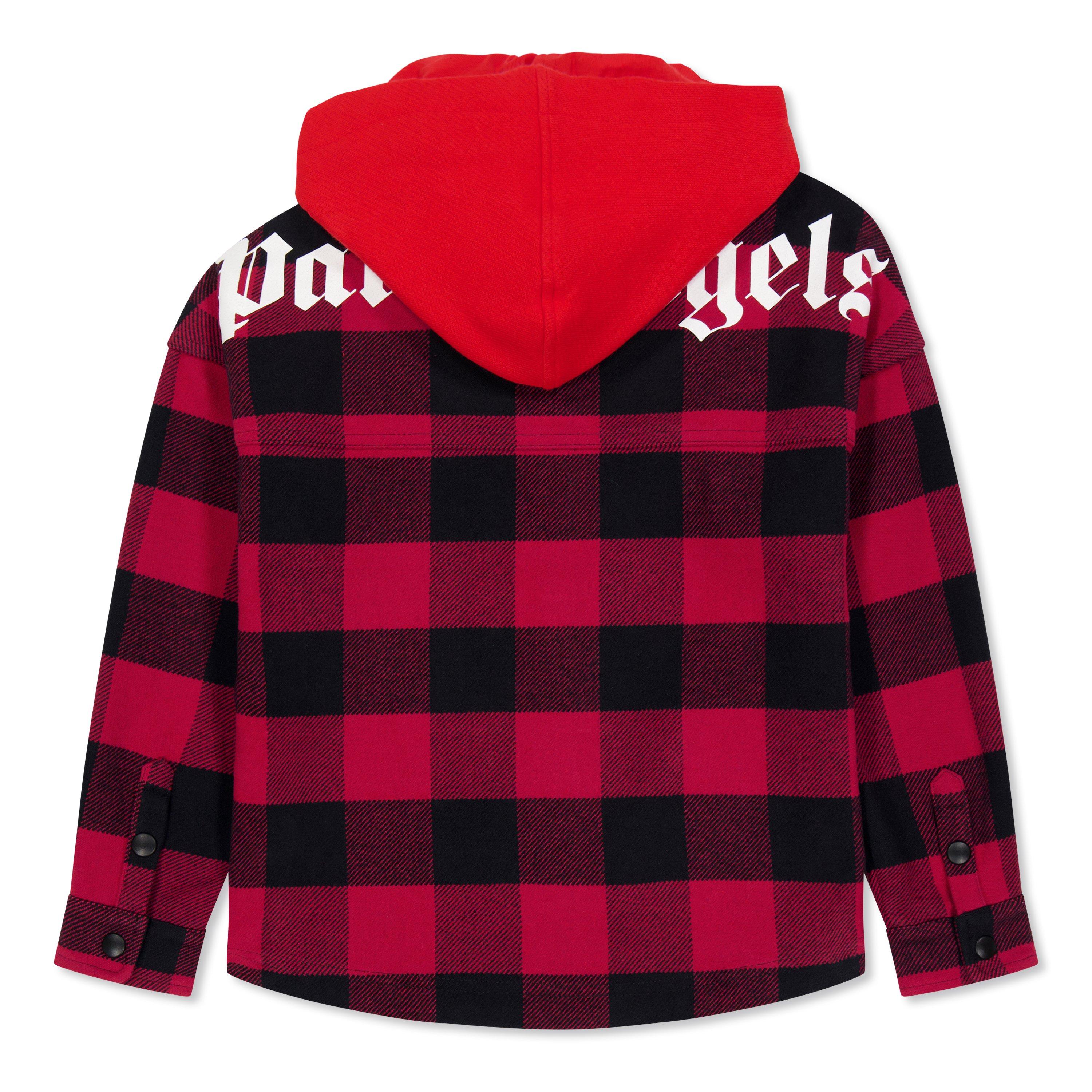 Palm Angels Check Overshirt Hoodie Juniors