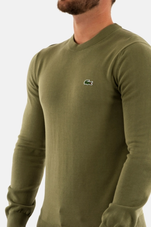 Pull leger lacoste ah1985 bmy kaki