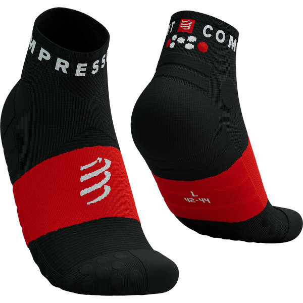 Chaussette running COMPRESSPORT ULTRA TRAIL LOW SOCKS BLACK/RED