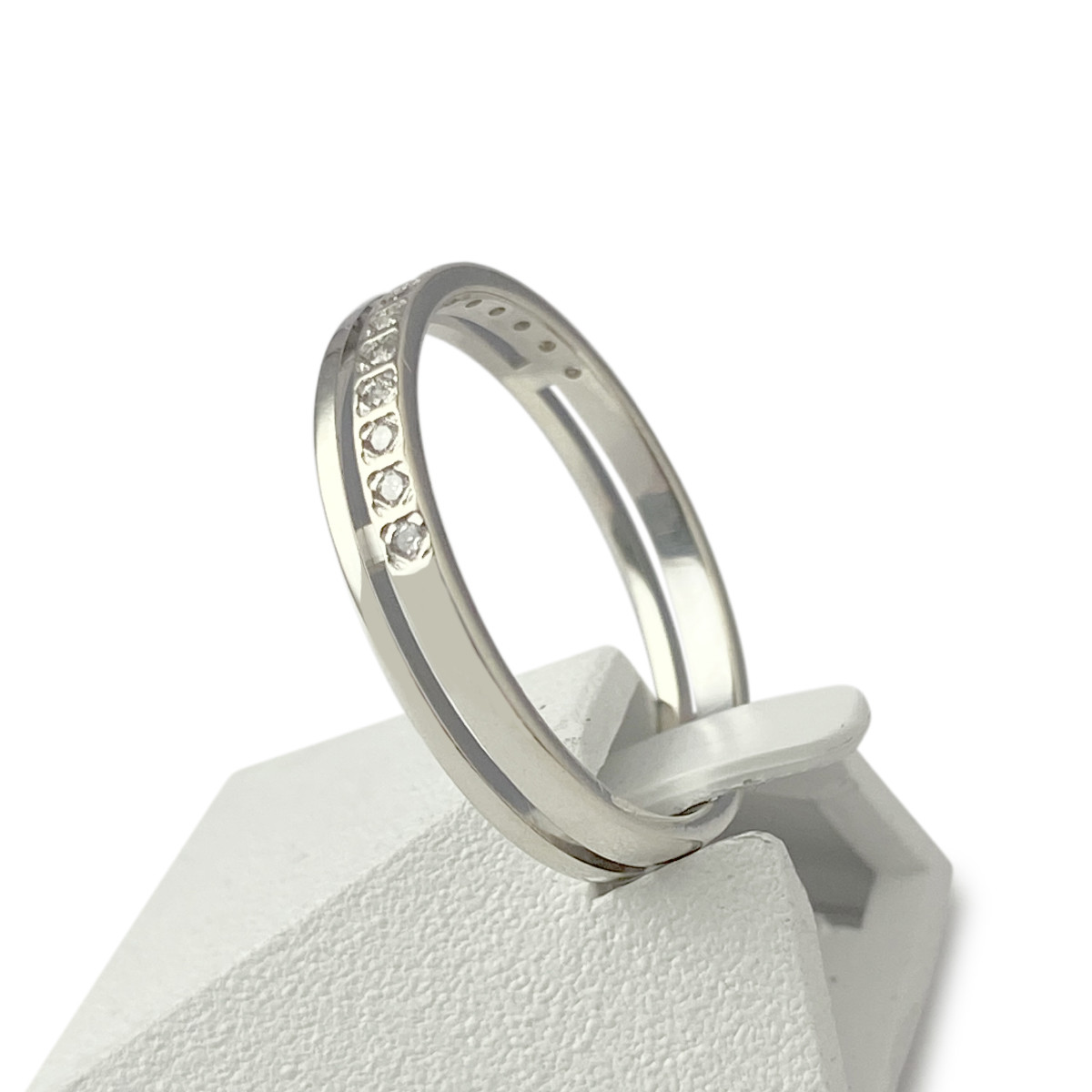 Bague d'occasion or 375 blanc diamants