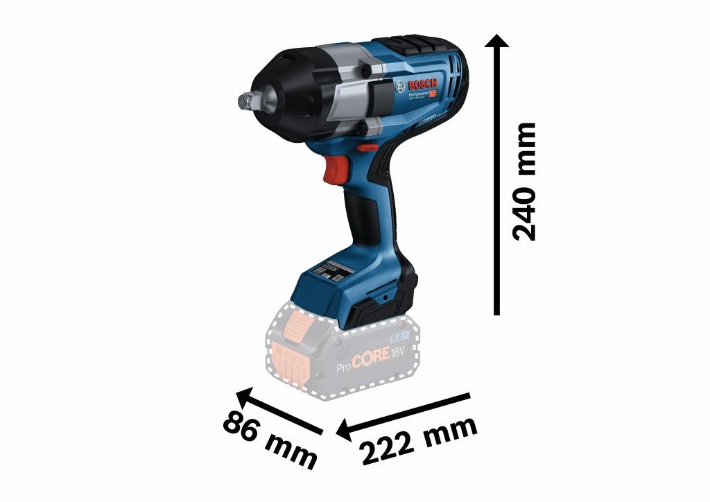 Bosch GDS 18V-1000 Accu slagmoeraanzetter set in L-Boxx - 06019J8303