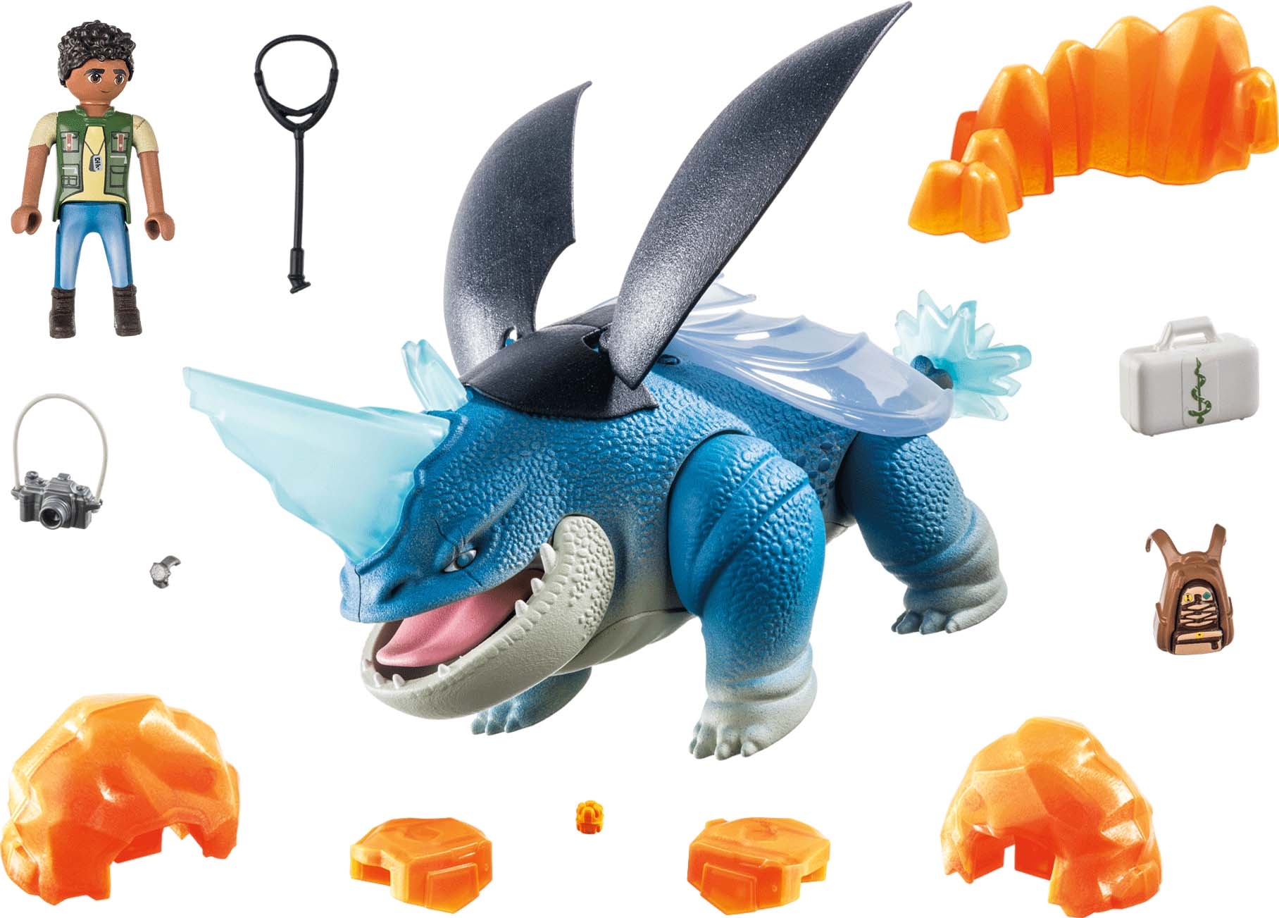 Playmobil® Konstruktions-Spielset »Dragons: The Nine Realms - Plowhorn & D'Angelo (71082)« Made in Germany