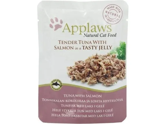 Applaws kattepose med tun og laks i gelé 70 g