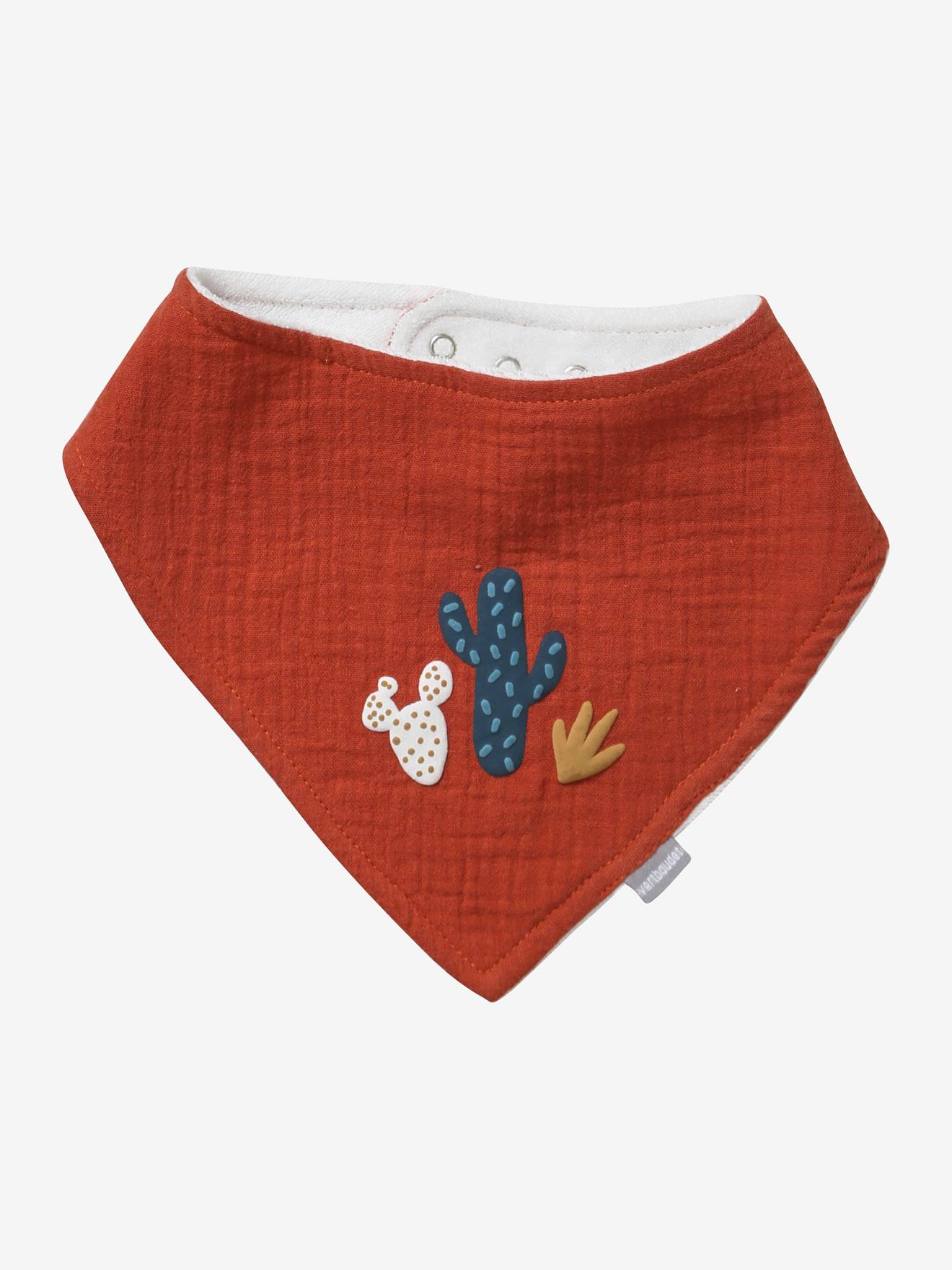 3 babadores bandana lisos em chiffon de algodão verde claro com estampas