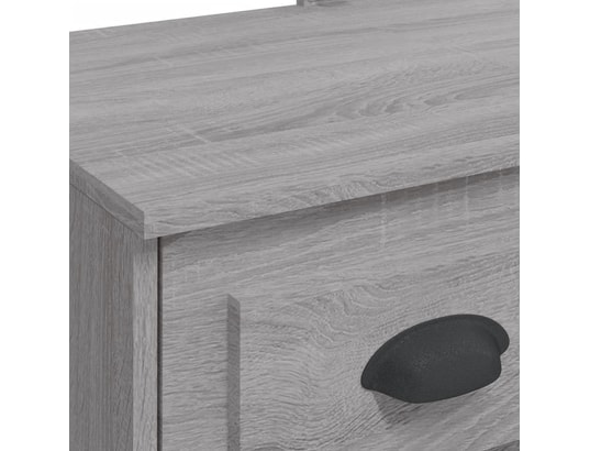 VIDAXL - Coiffeuse avec lumières led sonoma gris 90x42x132,5 cm