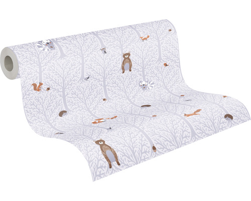 Vliesbehang 38119-1 Little Love bosdieren beige