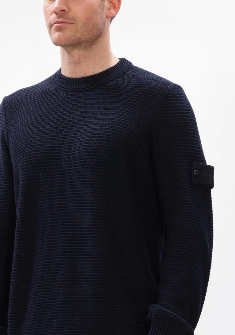 donkerblauwe stone island trui crew neck s00fa