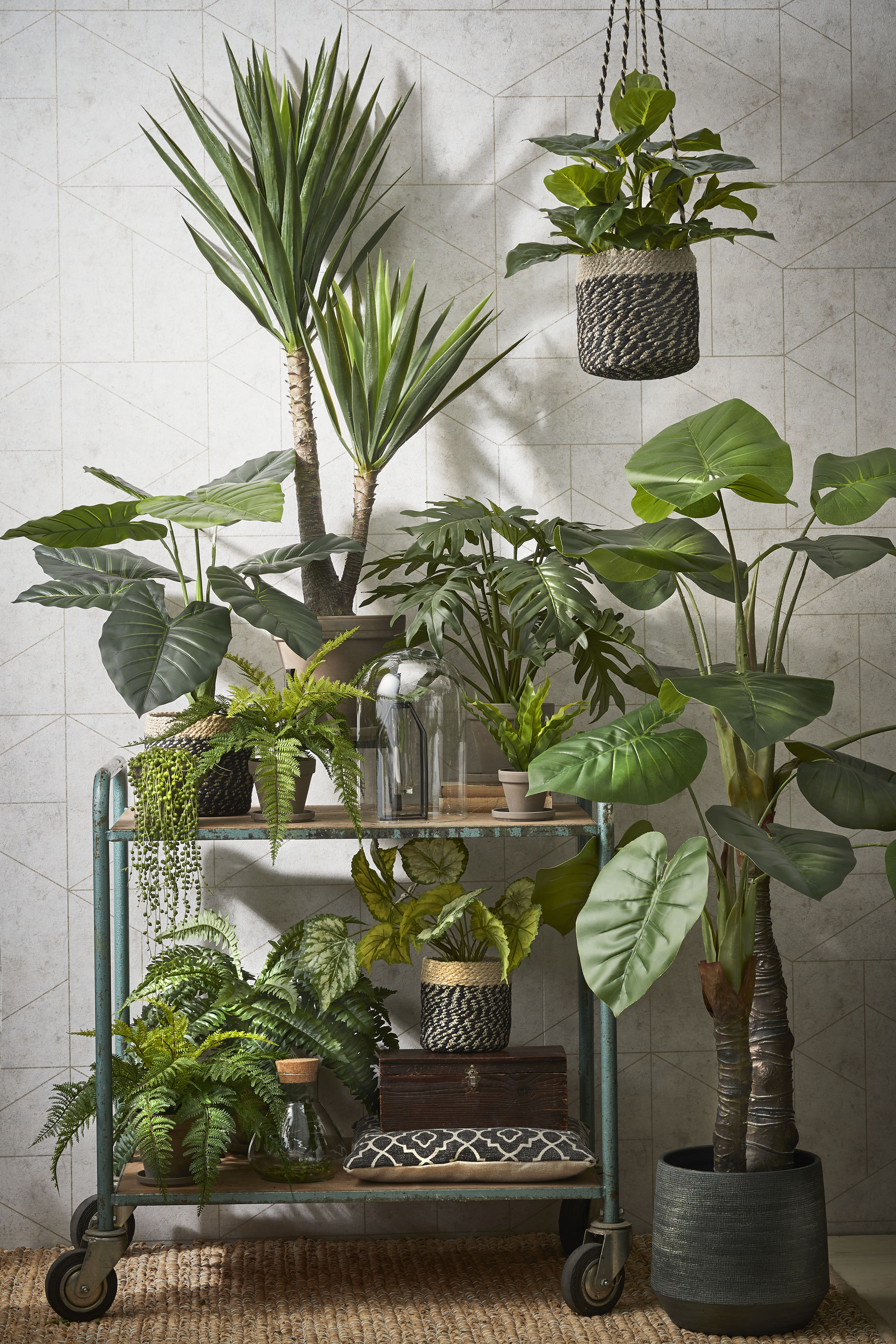 Mica decorations - fougère artificielle en pot h38