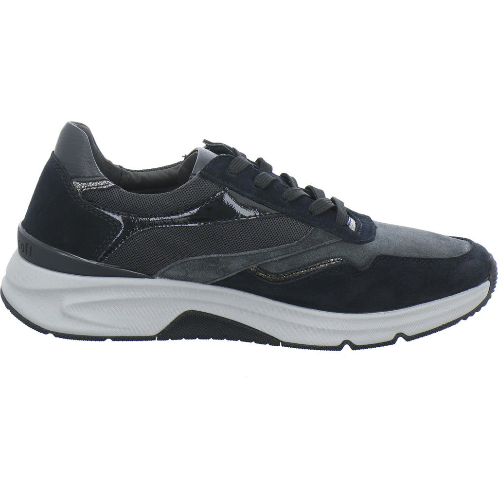 Gabor Comfort Sneaker Damen Rolling Soft Schwarz-kombi