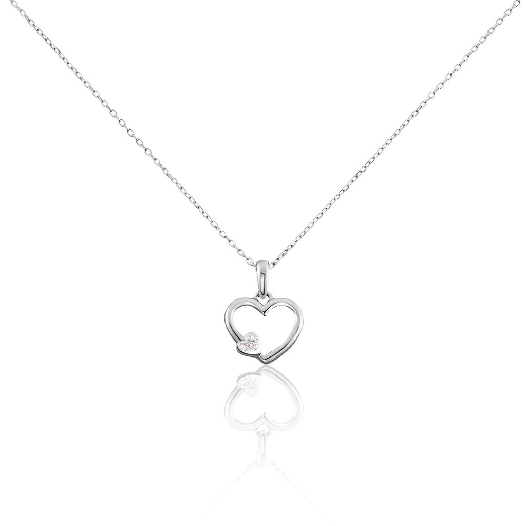 Collier Or Blanc Siloine Diamants