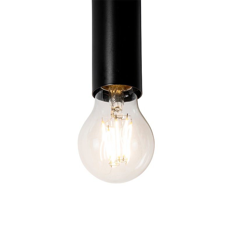 Art Deco wandlamp, zwart, 2-lichts - Tubi