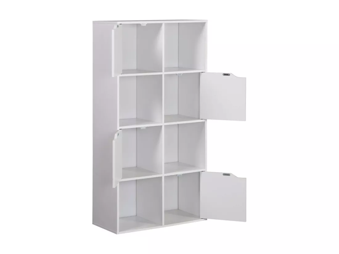 Rebecca Mobili Bibliothèque Lissan 119x60x29 Aggloméré Blanc Moderne