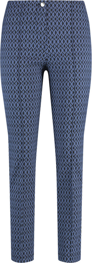 Gerry Weber PANT LEISURE CROPPED Blue/black small graf. jacq.