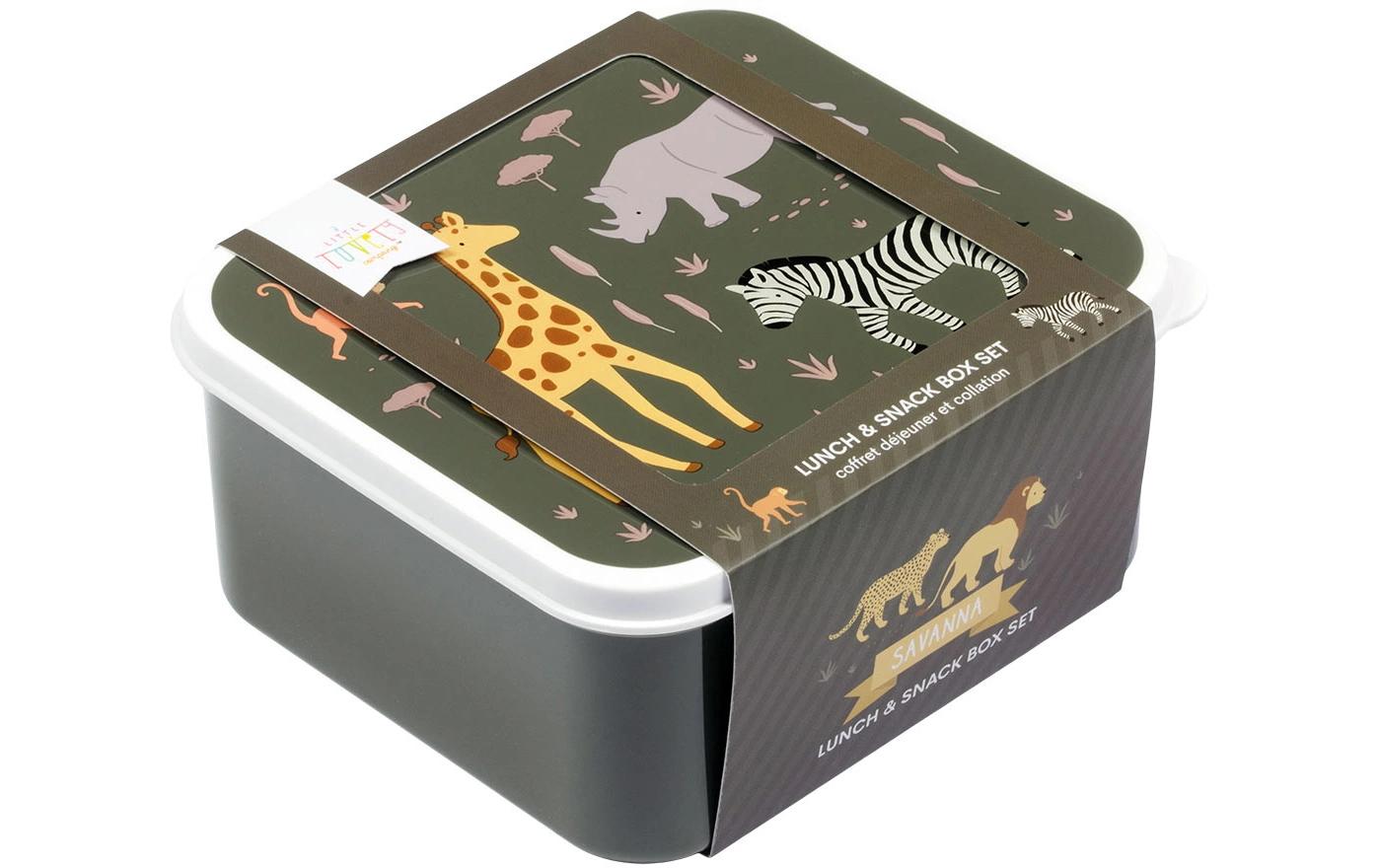 Lunch und Snack Box SavannaLunch-Set mit praktischem Spender