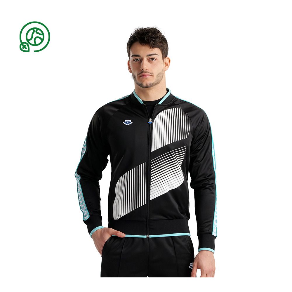 Arena RELAX IV TEAM LOGO - Veste black/white/blue diamond