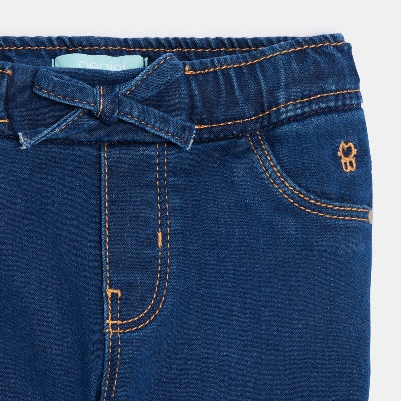 Pantalon tregging denim bleu bébé fille Bleu