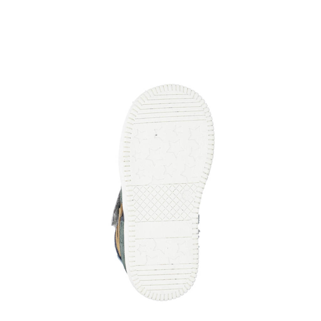 Develab leren sneakers groen/blauw/rood