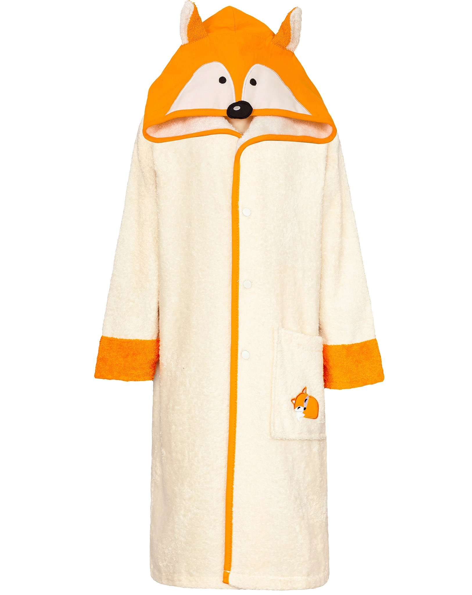 Bademantel FUCHS mit Öhrchen in orange